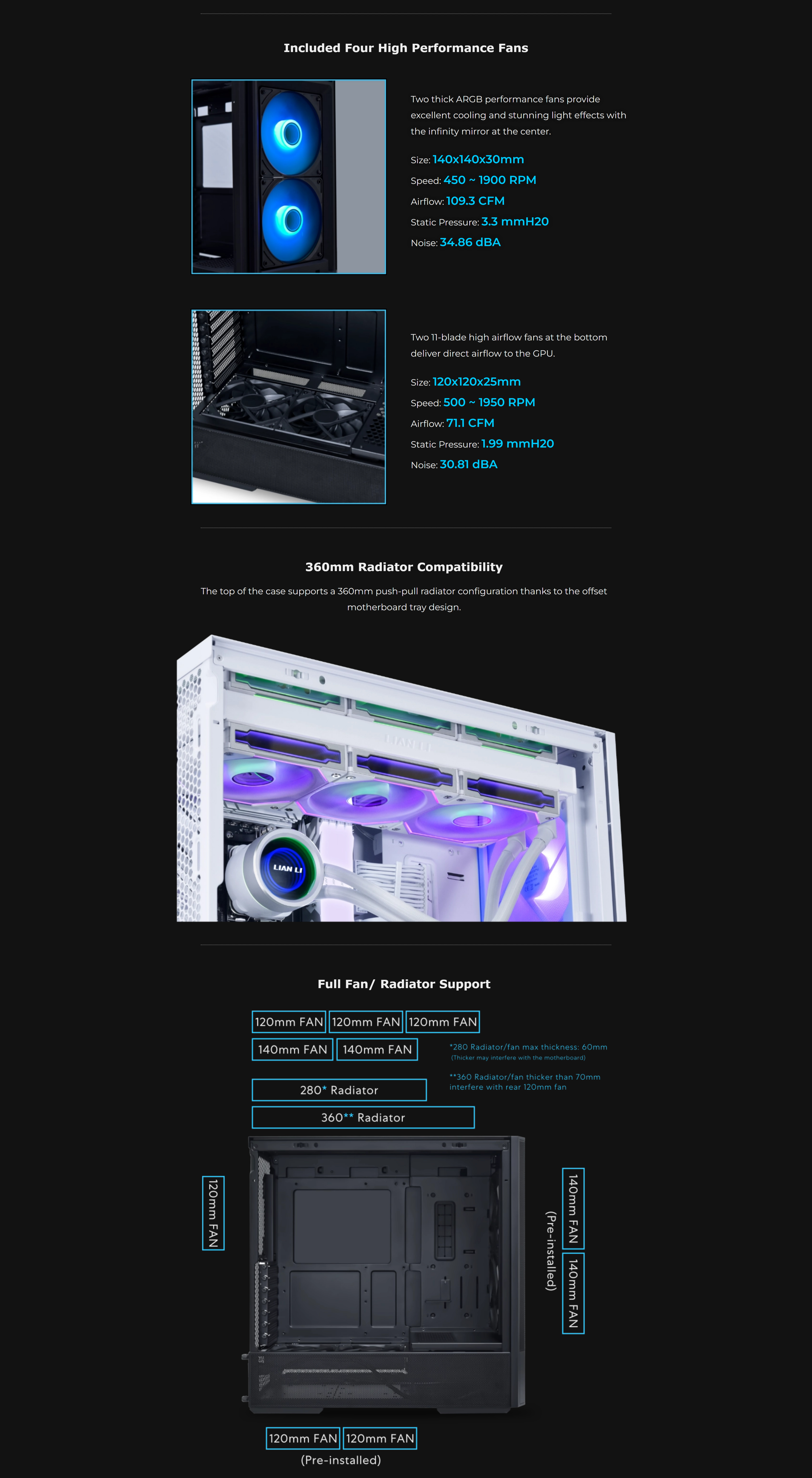 A large marketing image providing additional information about the product Lian Li Lancool 207 mATX Case - Black - Additional alt info not provided